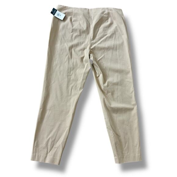 NWT Ralph Lauren Size 14W Tan Flat Front Straight Leg Chino Pants Capsule - Picture 3 of 5